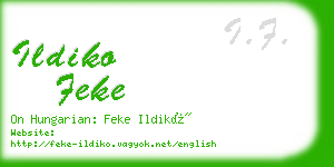 ildiko feke business card